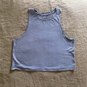 Girlfriend Collective Cupro High Neck Tank ("Thistle" color)